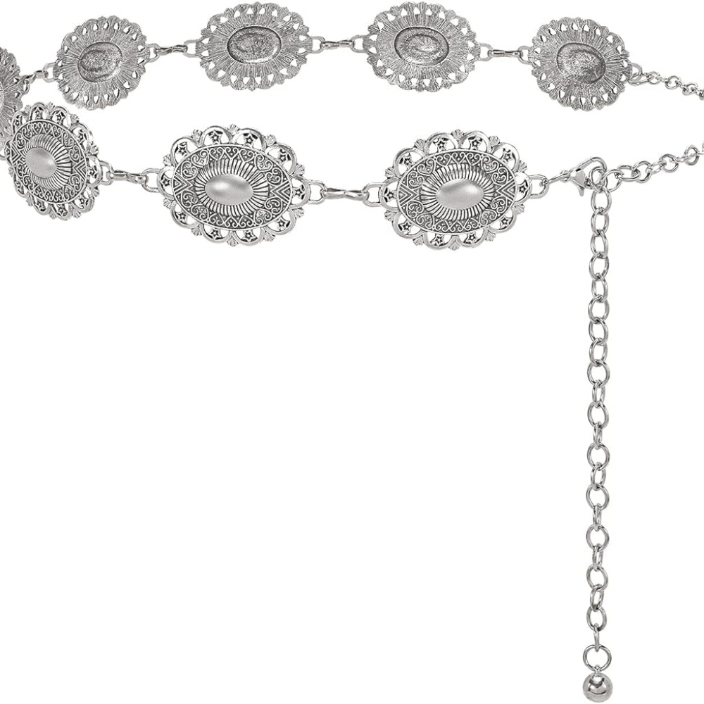 Silver Vintage Boho Belt